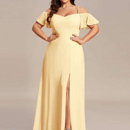 Saoirse | Cold-Shoulder Floor-Length Bridesmaid Dress
