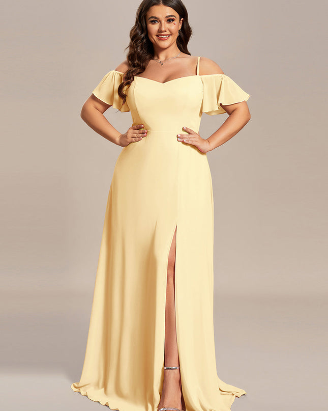 Saoirse | Cold-Shoulder Floor-Length Bridesmaid Dress