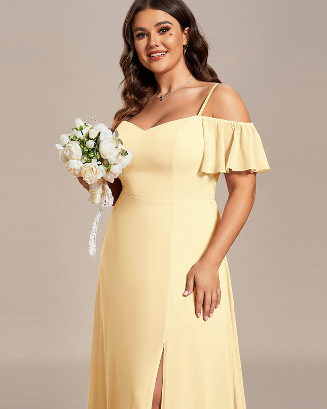 Saoirse | Cold-Shoulder Floor-Length Bridesmaid Dress