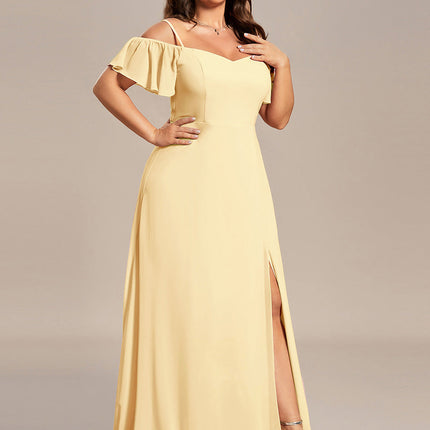 Saoirse | Cold-Shoulder Floor-Length Bridesmaid Dress