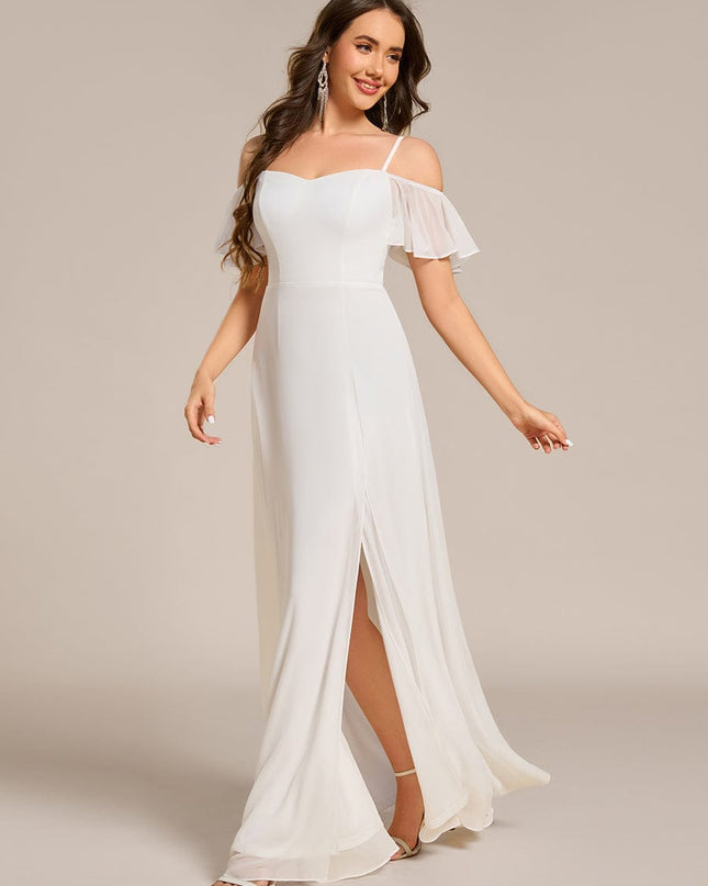 Saoirse | Cold-Shoulder Floor-Length Bridesmaid Dress