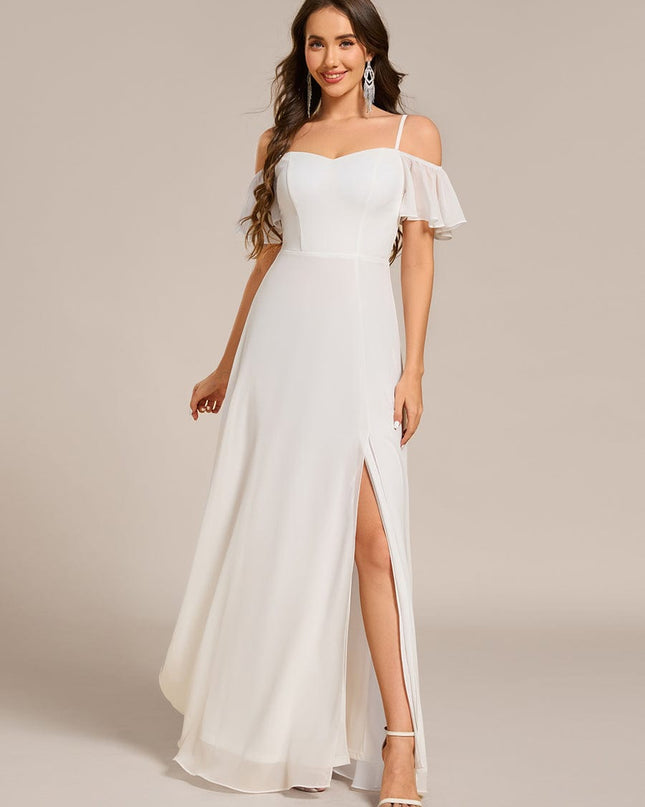 Saoirse | Cold-Shoulder Floor-Length Bridesmaid Dress