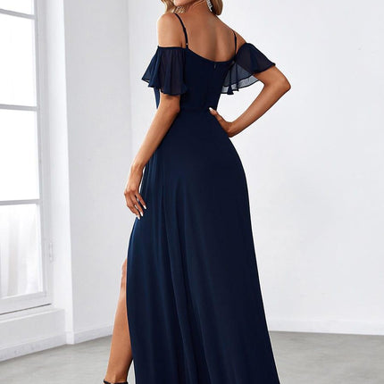 Saoirse | Cold-Shoulder Floor-Length Bridesmaid Dress