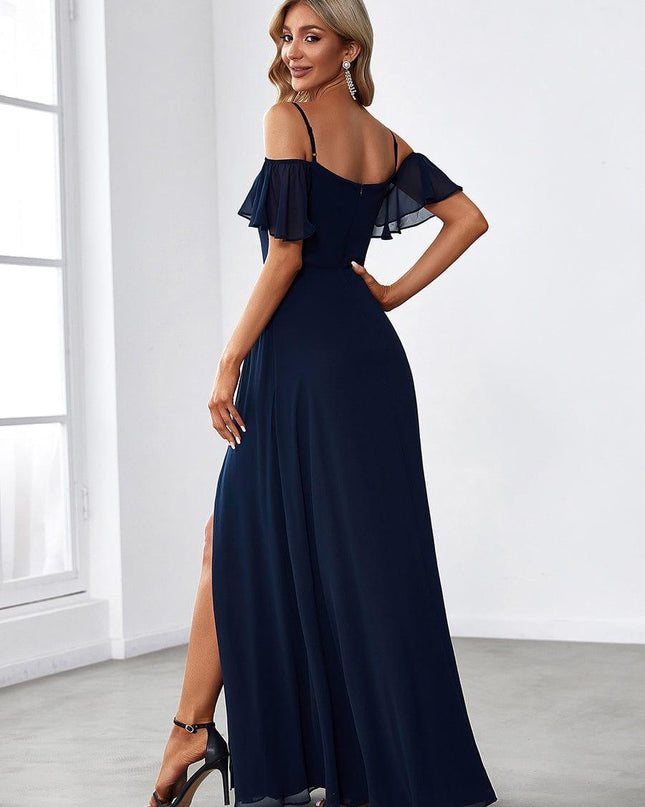 Saoirse | Cold-Shoulder Floor-Length Bridesmaid Dress