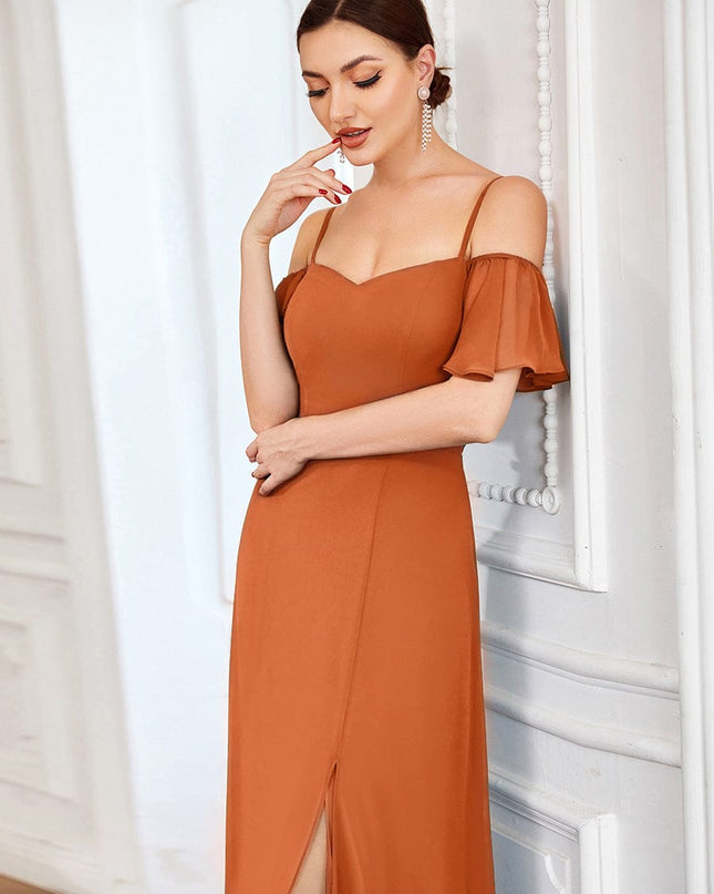 Saoirse | Cold-Shoulder Floor-Length Bridesmaid Dress