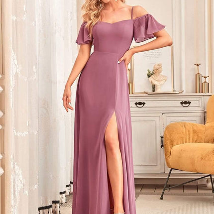 Saoirse | Cold-Shoulder Floor-Length Bridesmaid Dress