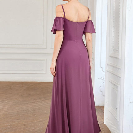 Saoirse | Cold-Shoulder Floor-Length Bridesmaid Dress