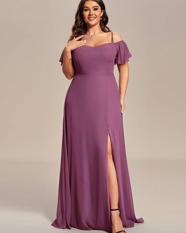 Saoirse | Cold-Shoulder Floor-Length Bridesmaid Dress