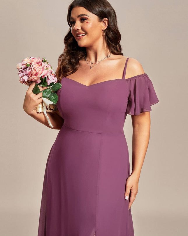 Saoirse | Cold-Shoulder Floor-Length Bridesmaid Dress