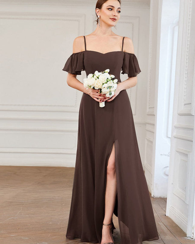 Saoirse | Cold-Shoulder Floor-Length Bridesmaid Dress