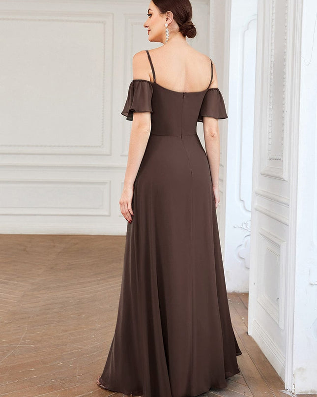 Saoirse | Cold-Shoulder Floor-Length Bridesmaid Dress