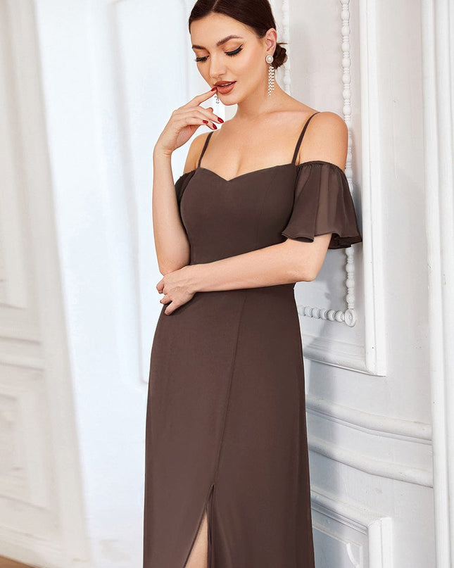 Saoirse | Cold-Shoulder Floor-Length Bridesmaid Dress