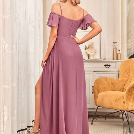 Saoirse | Cold-Shoulder Floor-Length Bridesmaid Dress