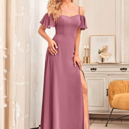 Saoirse | Cold-Shoulder Floor-Length Bridesmaid Dress