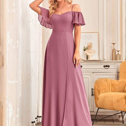 Saoirse | Cold-Shoulder Floor-Length Bridesmaid Dress