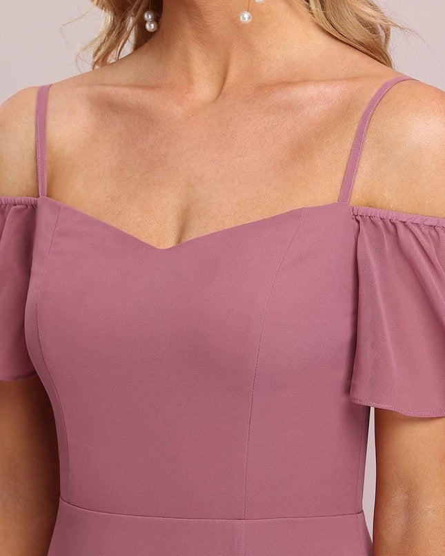 Saoirse | Cold-Shoulder Floor-Length Bridesmaid Dress