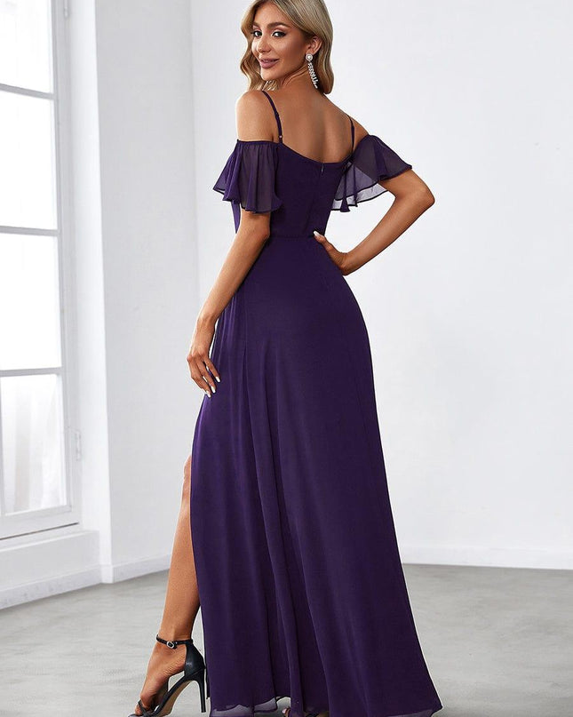 Saoirse | Cold-Shoulder Floor-Length Bridesmaid Dress