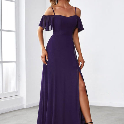 Saoirse | Cold-Shoulder Floor-Length Bridesmaid Dress