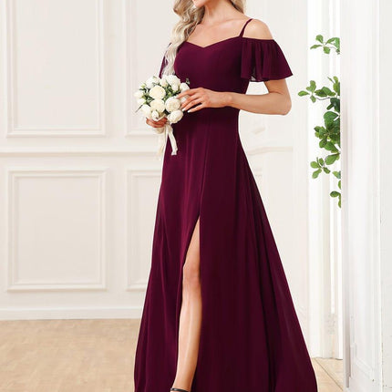 Saoirse | Cold-Shoulder Floor-Length Bridesmaid Dress