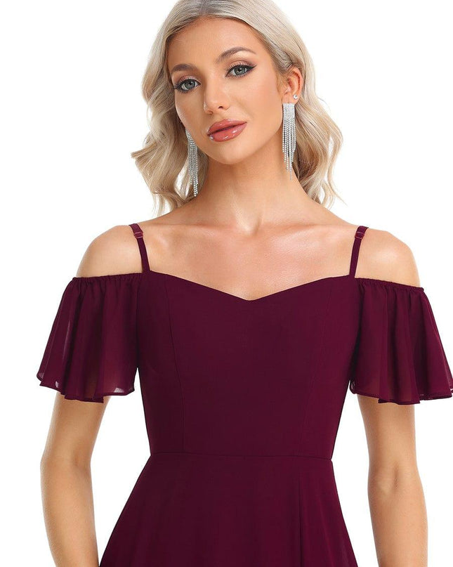 Saoirse | Cold-Shoulder Floor-Length Bridesmaid Dress