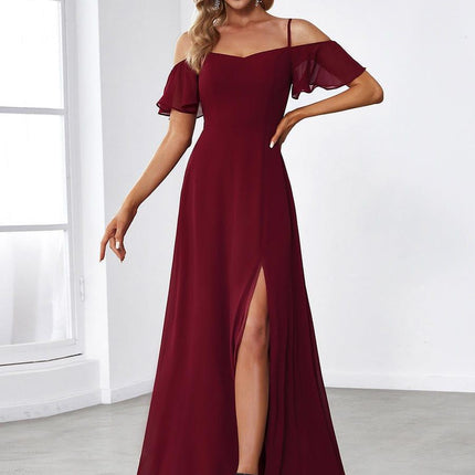 Saoirse | Cold-Shoulder Floor-Length Bridesmaid Dress