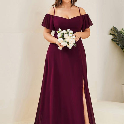Saoirse | Cold-Shoulder Floor-Length Bridesmaid Dress