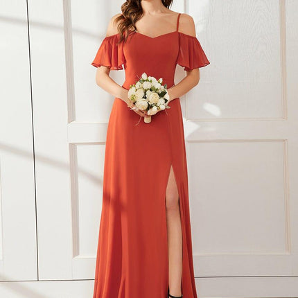 Saoirse | Cold-Shoulder Floor-Length Bridesmaid Dress