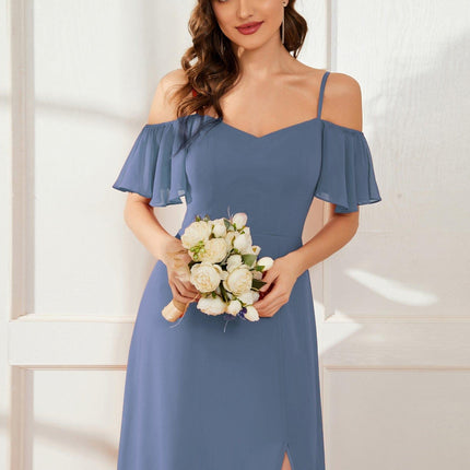 Saoirse | Cold-Shoulder Floor-Length Bridesmaid Dress