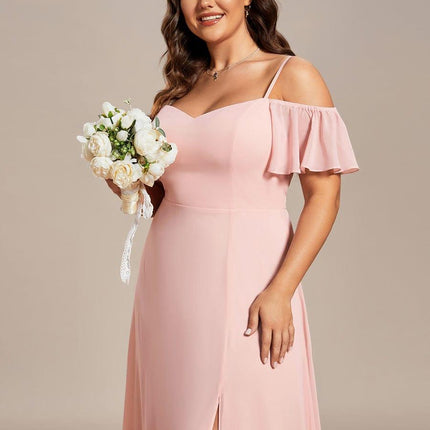Saoirse | Cold-Shoulder Floor-Length Bridesmaid Dress
