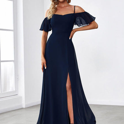 Saoirse | Cold-Shoulder Floor-Length Bridesmaid Dress