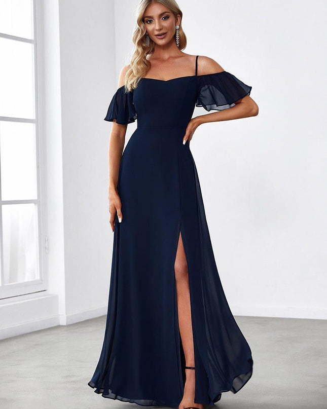 Saoirse | Cold-Shoulder Floor-Length Bridesmaid Dress