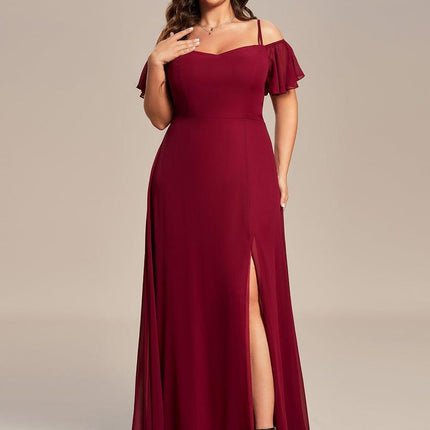 Saoirse | Cold-Shoulder Floor-Length Bridesmaid Dress