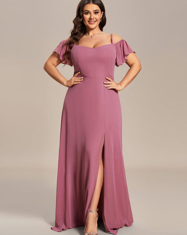 Saoirse | Cold-Shoulder Floor-Length Bridesmaid Dress