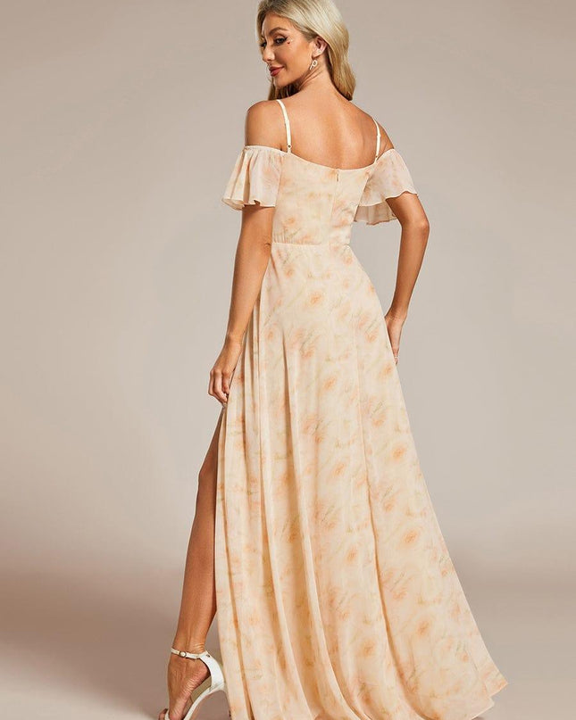 Saoirse | Cold-Shoulder Floor-Length Bridesmaid Dress