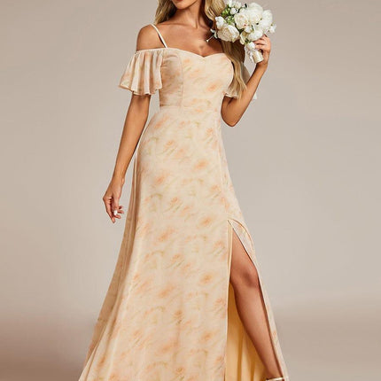 Saoirse | Cold-Shoulder Floor-Length Bridesmaid Dress