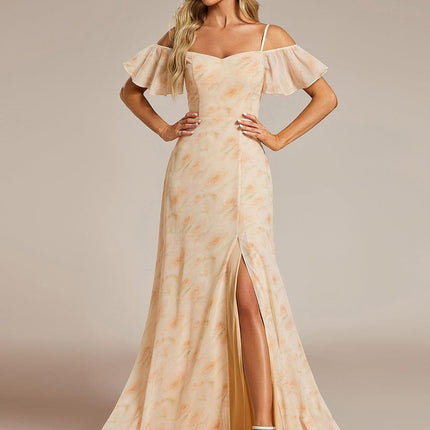 Saoirse | Cold-Shoulder Floor-Length Bridesmaid Dress