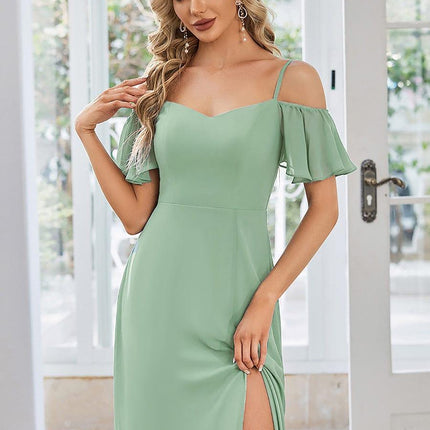 Saoirse | Cold-Shoulder Floor-Length Bridesmaid Dress