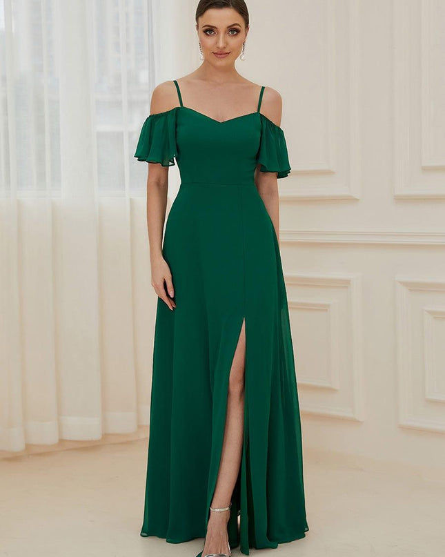Saoirse | Cold-Shoulder Floor-Length Bridesmaid Dress