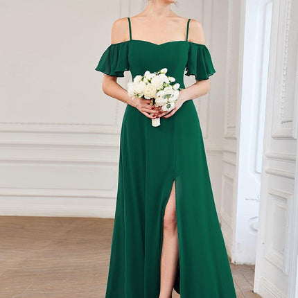Saoirse | Cold-Shoulder Floor-Length Bridesmaid Dress