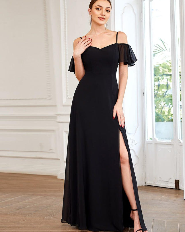 Saoirse | Cold-Shoulder Floor-Length Bridesmaid Dress