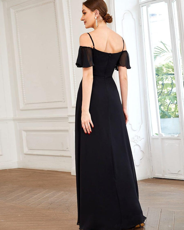 Saoirse | Cold-Shoulder Floor-Length Bridesmaid Dress