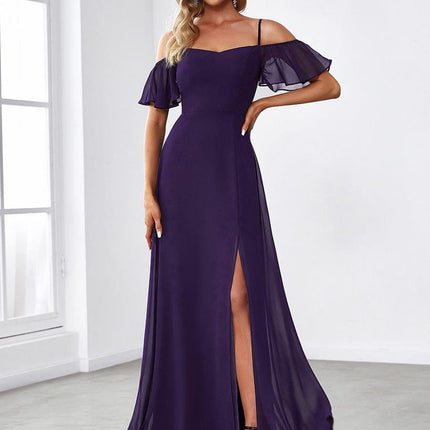 Saoirse | Cold-Shoulder Floor-Length Bridesmaid Dress