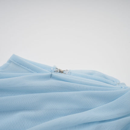 Shea | Asymmetrical Pleated Wedding Guest Maxi Dress