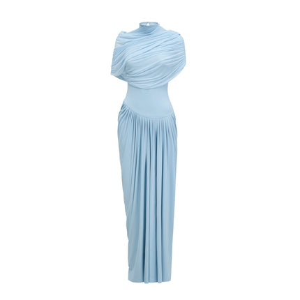 Shea | Asymmetrical Pleated Wedding Guest Maxi Dress