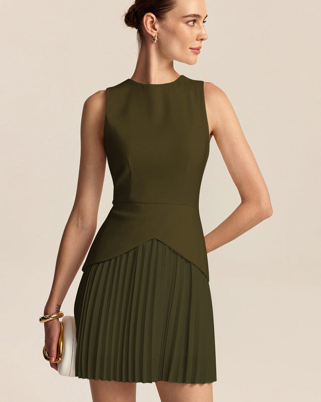 Simone | Pleated Hem Mini Dress