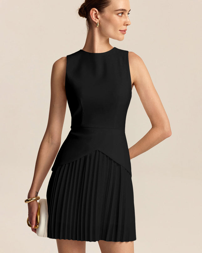 Simone | Pleated Hem Mini Dress