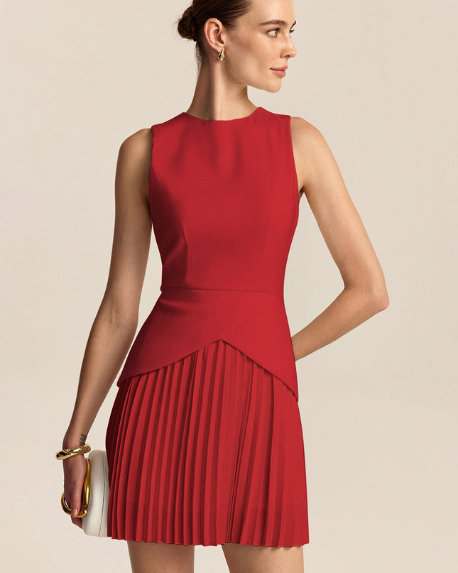 Simone | Pleated Hem Mini Dress
