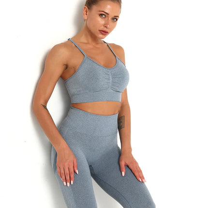 Apex | Seamless Sports Bra – Ultimate Comfort & Support - Light Slate Gray