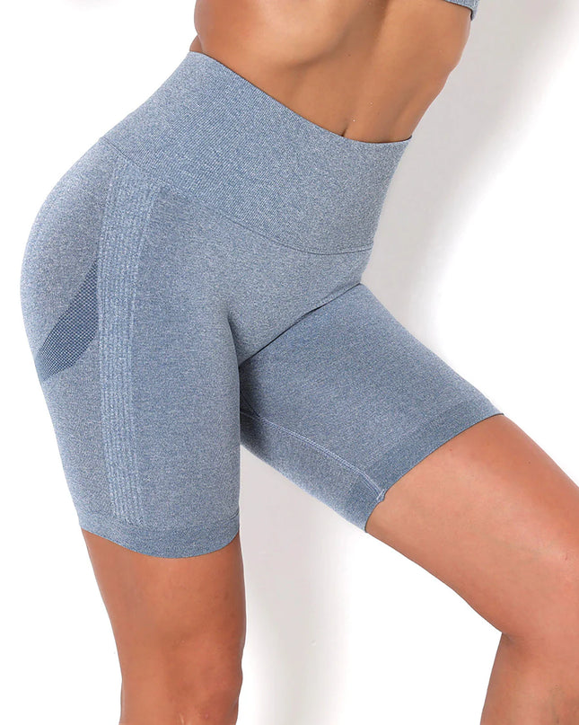 Apex | Seamless Shorts for Women – Sleek Performance - Light Slate Gray