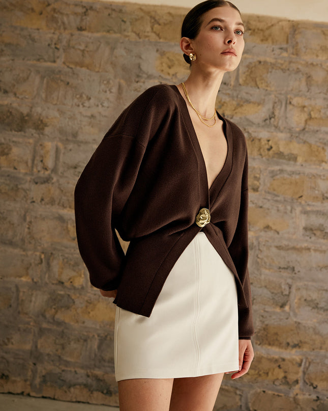 Sloane | Classic Fit Plain Button Cardigan